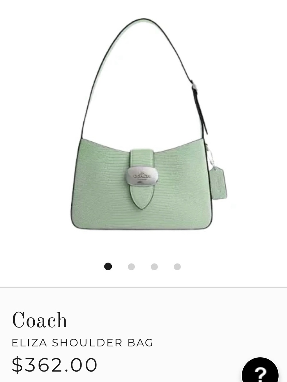 Coach Eliza Shoulder Bag in Mint